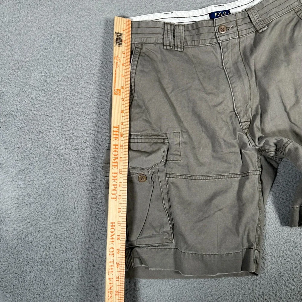 Polo Ralph Lauren Cargo Shorts Mens 36 (Fits 35) Green Gray 10